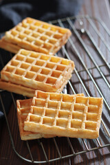 Freshly baked waffles