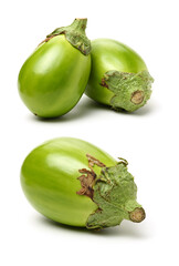 Ripe eggplant isolated on a white background