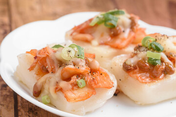 キムチ納豆ピザ