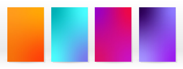 Naklejka premium Minimal Poster. Pastel Soft. Rainbow Gradient Set.