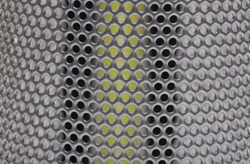 round curved metal perforated sheet stripes background