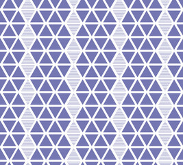 naadloos patroon met paarse driehoek, vectorontwerp, zeer peri kleurentrend 2022