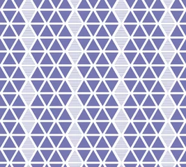 Wallpaper murals Very peri seamless pattern with purple triangle, vector design, very peri color trend 2022