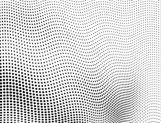 Abstract black and white halftone texture