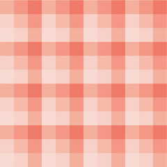 Plaid. Pinkish orange. Seamless pastel background for tablecloths, dresses, skirts, napkins or other festive textile designs.