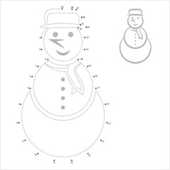 Snowman Icon Connect The Dots M_2112001