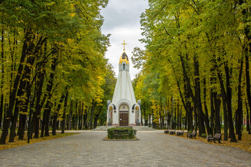 Chapel of All Saints Who Shone in the Land of Ryazan on Sobornaya Square Park in Ryazan, Russia