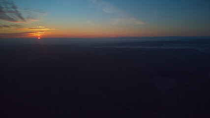Sunset over the horizon