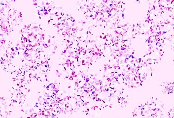 Light Pink vector natural pattern with leaves.