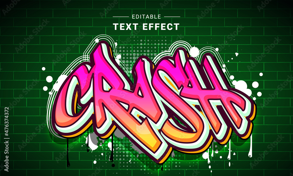 Fototapete editable text style effect - graffiti text style theme.