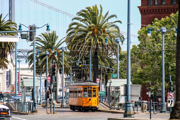 Historische Trambahn in San Francisco, Kalifornien