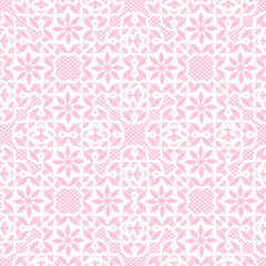 Ornamental beauty lace pink background, floral pattern