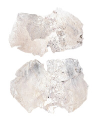 set of danburite stones cutout on white