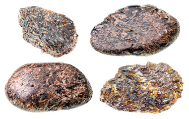 set of various Titanite (Sphene) stones cutout