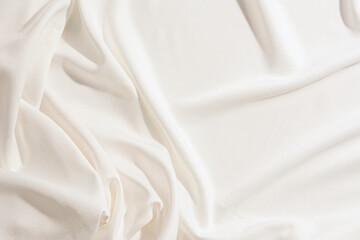 Obraz premium white fabric texture background luxury cloth or liquid wave or wavy folds of grunge silk. Wavy fabric, texture satin velvet material or luxurious. 