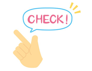 シンプルな手のアイコン　ハンドサイン　人差し指