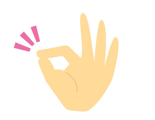 Obraz premium シンプルな手のアイコン ハンドサイン OKサイン