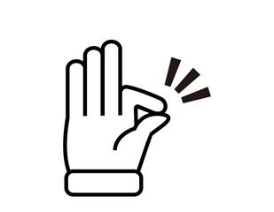 シンプルな手のアイコン　ハンドサイン　OKサイン