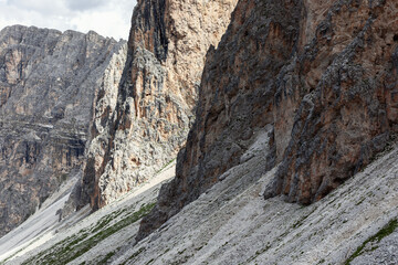 Dolomite rocks with characteristic texture and color