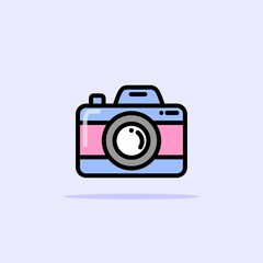 camera cartoon icon vector illustration