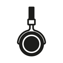 side view of headphones Vector icon. Music headphone icon