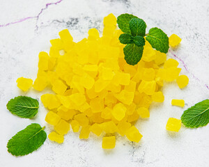 Sweet pineapple succade cubes