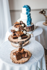 wedding brownies display