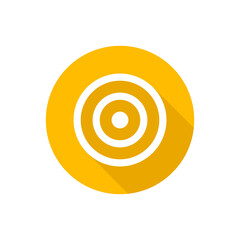 Target flat icon with shadow