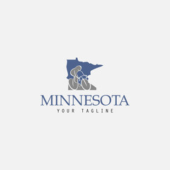 bicycle Minnesota illustration logo design 