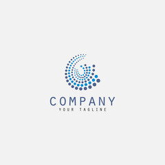 dot company illustration logo design