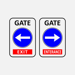 gate sign illustration design