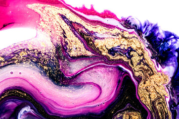 FUCHSIA. Art painting, geode artist work of art. Very beautiful purple swirl pattern. Luxury art in...