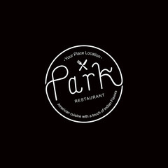 Fototapeta na wymiar park restaurant illustration logo design