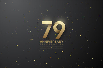 79th anniversary with number illustration backround.