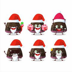 Santa Claus emoticons with chocolate jelly gummy candy cartoon character