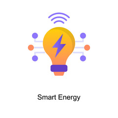 Smart Energy vector Gradient Icon Design illustration. Internet of Things Symbol on White background EPS 10 File