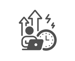 Difficult stress grows icon. Work pressure sign. Mental health symbol. Classic flat style. Quality design element. Simple difficult stress icon. Vector