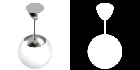 3D rendering illustration of a ceiling lamp