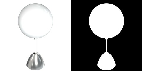 3D rendering illustration of a ceiling lamp