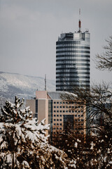 Thüringen- Jena im Winter- Uni Turm 