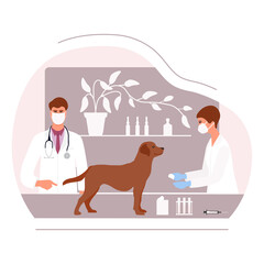 People Pet Dog Visit Doctor Veterinarian Clinic