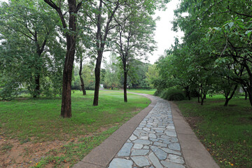 The path is in Beijing Botanical Garden, China