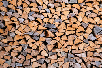Background from a pile of firewood