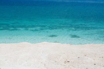 Salda Lake with its special white sand and  turquoise blue in Burdur, Turkey.