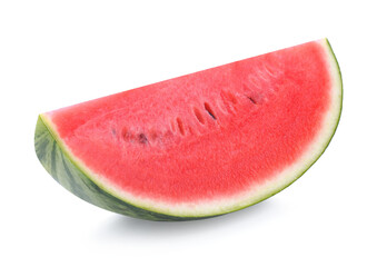 Sliced of watermelon isolated on white background.