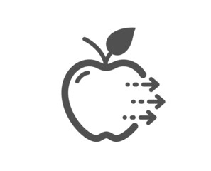 Food delivery icon. Apple fruit sign. Catering service symbol. Classic flat style. Quality design element. Simple food delivery icon. Vector