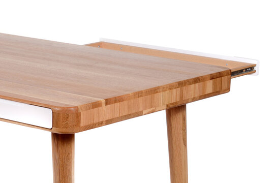 simple wood furniture on white backdrop