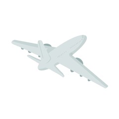 Hand drawn Blue Plane Illustration.