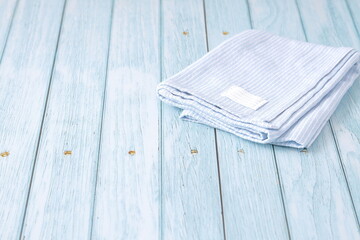 水色のテーブルクロス