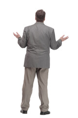 full-length. casual man in a gray jacket.